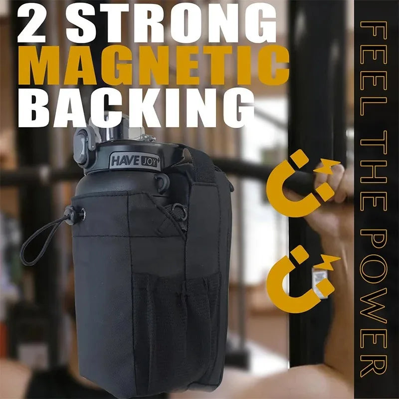 Magnetic Gym Bag - Phone & Bottle Holder